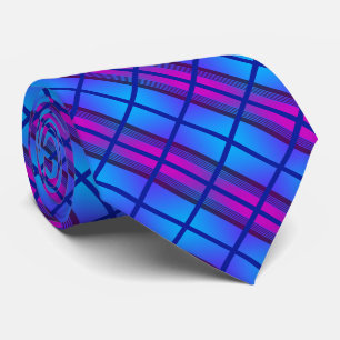 Blue Purple Neon Tie
