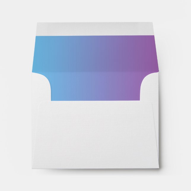 Blue & Purple Ombre A2 Linen Envelopes (Back (Bottom))