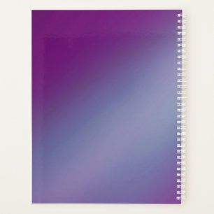 Blue Purple ombre moonlight Double Stripe Planner