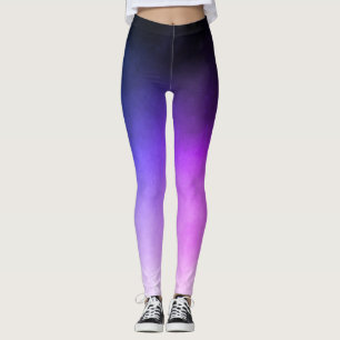 Blue & Purple Ombré Spandex Leggings