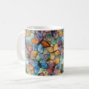 Blue Purple Orange Butterflies Coffee Mug