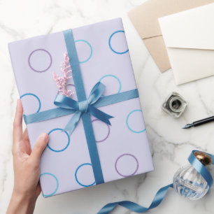 Blue Purple, Pastel Polka Dot Wrapping Paper