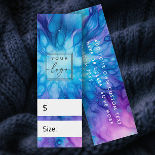 Blue purple pattern price hang tag