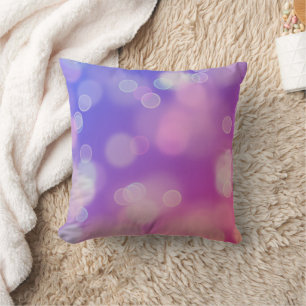 Blue Purple Pink Bokeh Gradient Cushion