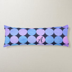Blue Purple & Pink Circles Monogram Body Cushion