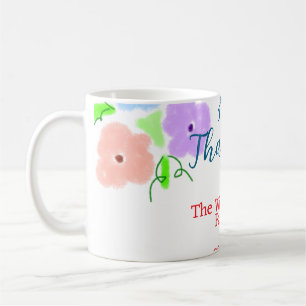 Blue purple pink happy thanksgiving add family n coffee mug