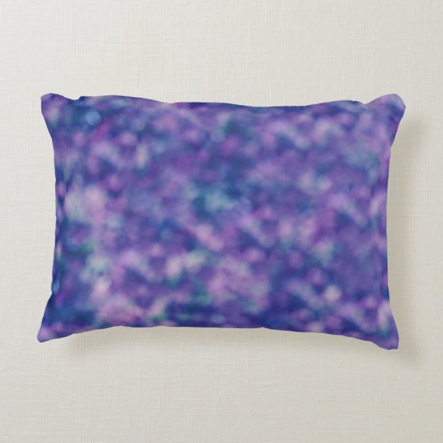Blue Purple Pink Unique Cool Chic Decorative Cushion (Back)