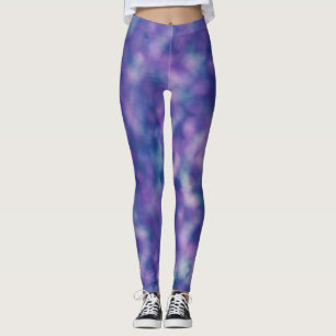 Blue Purple Pink Unique Cool Chic Leggings