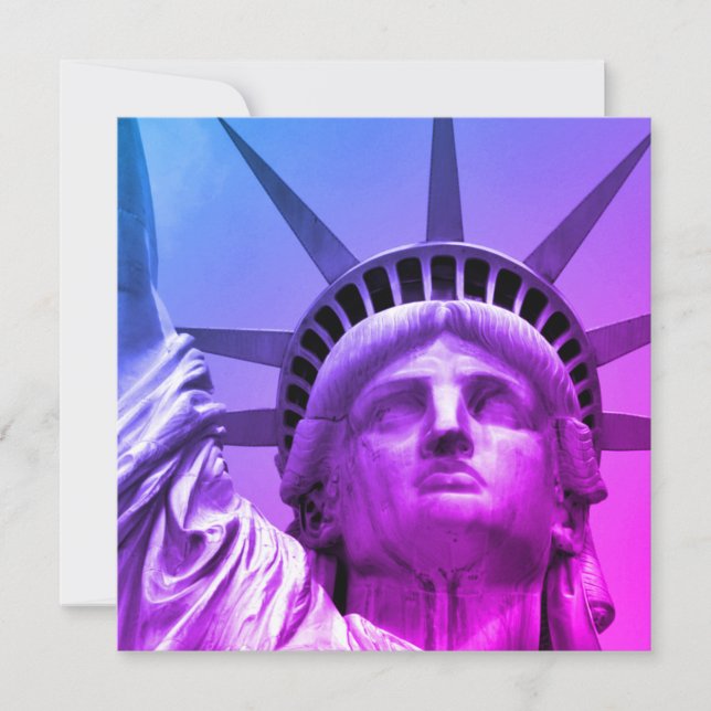 Blue Purple Pop Art Statue of Liberty New York (Front)
