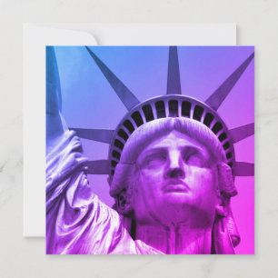 Blue Purple Pop Art Statue of Liberty New York