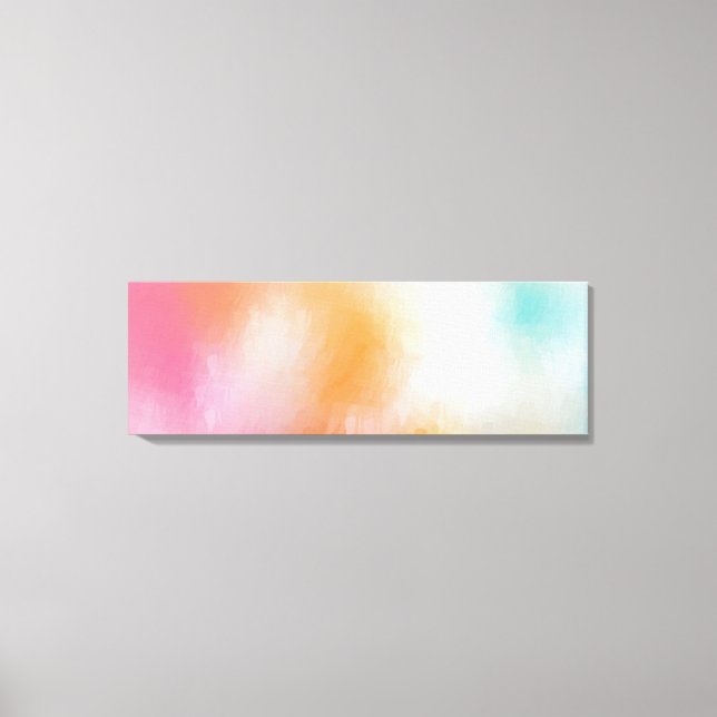 Blue Purple Red Pink Yellow Green Colourful Modern Canvas Print (Front)