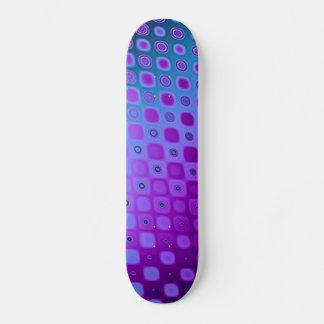 Blue Purple Retro Pattern Skateboard