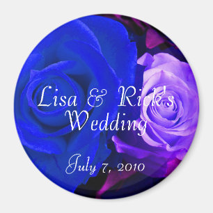 Blue Purple Rose Magnet