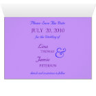 Blue Purple Rose Save The Date
