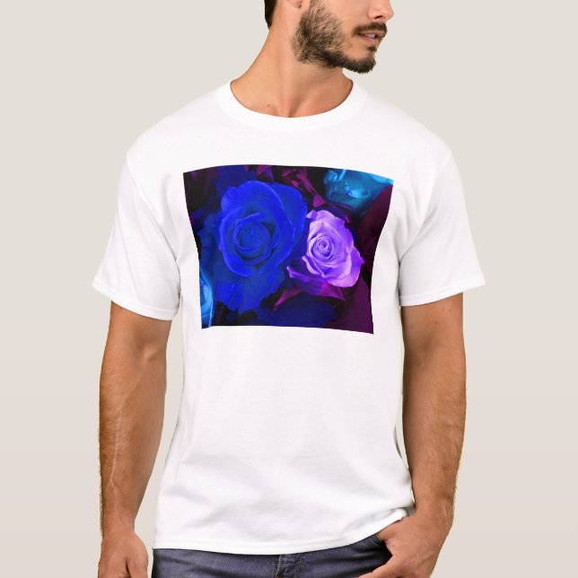 Blue Purple Rose T-Shirt (Front)
