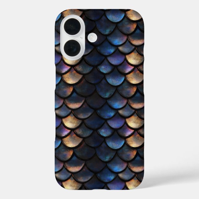 Blue Purple Scale Pattern Case-Mate iPhone Case (Back)