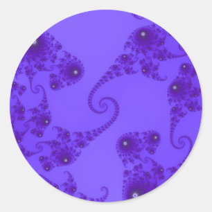 Blue Purple Seahorse Herd Stickers