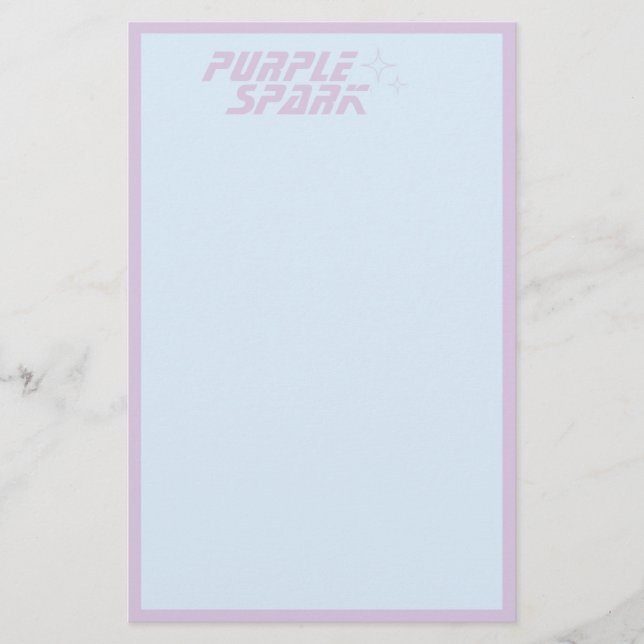 Blue Purple Small Business Stationery (Front)