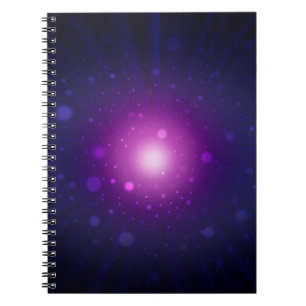 Blue Purple Space Galaxy Stars Abstract Notebook