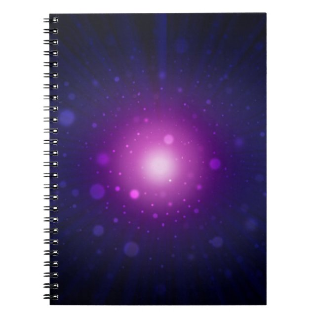 Blue Purple Space Galaxy Stars Abstract Notebook (Front)