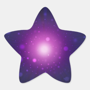 Blue Purple Space Galaxy Stars Abstract Star Sticker