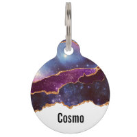  Blue & Purple Space & Stars with Gold Ribbon