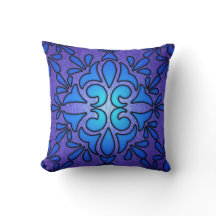 Blue Purple Stainded Glass Style Design