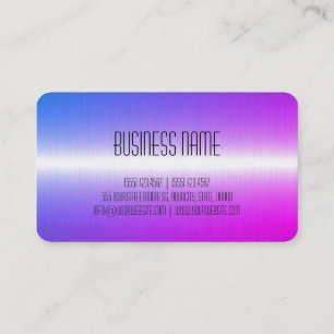 Blue Purple Stainless Steel Metal Business Card
