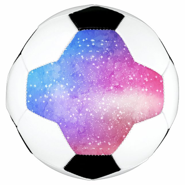 Blue purple starry galaxy sky football (Front)