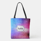 Blue purple starry galaxy sky