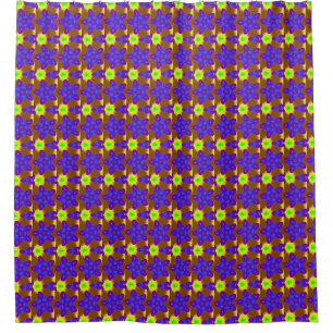 blue/purple stars pattern shower curtain