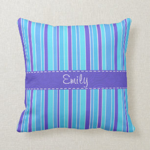 Blue & Purple Striped Cushion