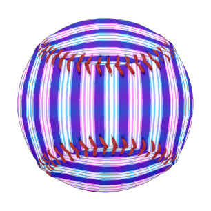 blue & purple striped electric retro baseball