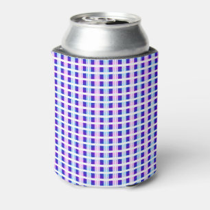 blue & purple striped electric retro can cooler