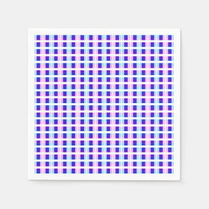 blue & purple striped electric retro napkin