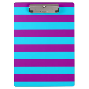 Blue Purple Stripes Design Clipboard