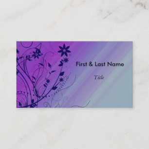 Blue & Purple Swirl Business Card template