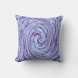 Blue Purple Swirls Abstract Pattern Stylish Custom Cushion