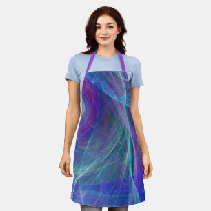 Blue Purple Teal Airy Abstraction Apron