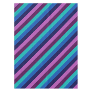 Blue Purple Teal Stripes Small Tablecloth