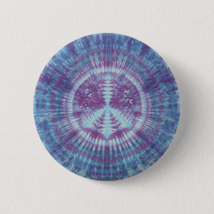 Blue & Purple Tie Dye Flair 6 Cm Round Badge