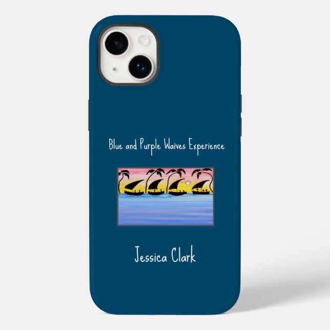 Blue, Purple Waives Experience iPhone / iPad case (Back)