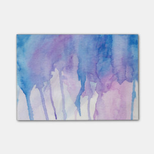Blue & Purple Watercolor Post-It Notes