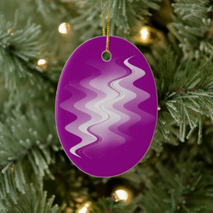 Blue purple white ceramic tree decoration