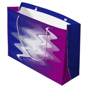 Blue purple white large gift bag