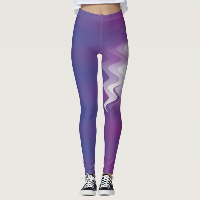 Blue purple white leggings (Front)