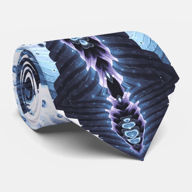 Blue/purple/white Neck Tie (Rolled)