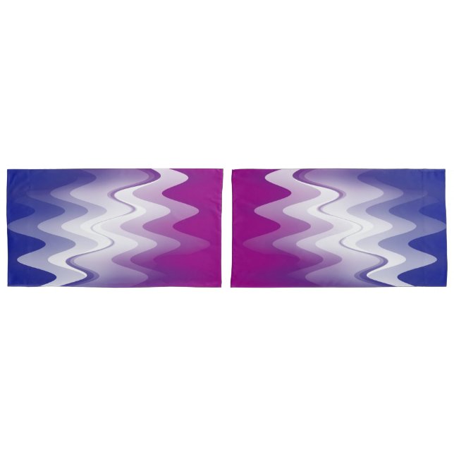 Blue purple white pillowcase (Front-Set)