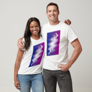 Blue purple white T-Shirt