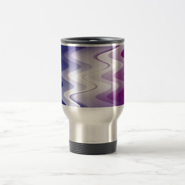 Blue purple white travel mug (Center)